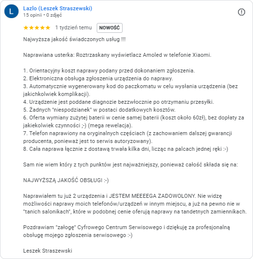 Miejsce 1 - Pan Leszek